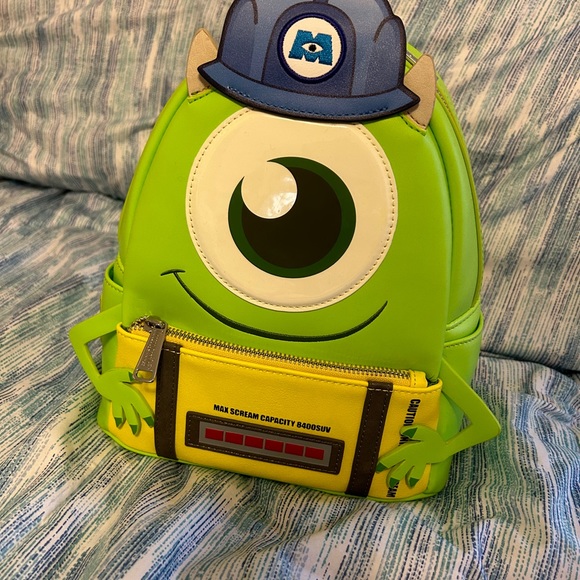 Monsters Inc Mike Wazowski loungefly backpack - Picture 2 of 2